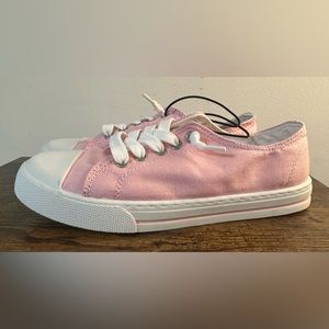 Thereabouts Girls Pink Scooter Canvas Sneakers NWT Size 5